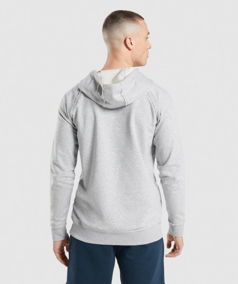 Men's Gymshark Legacy Hoodie Light Grey | CA 86A531